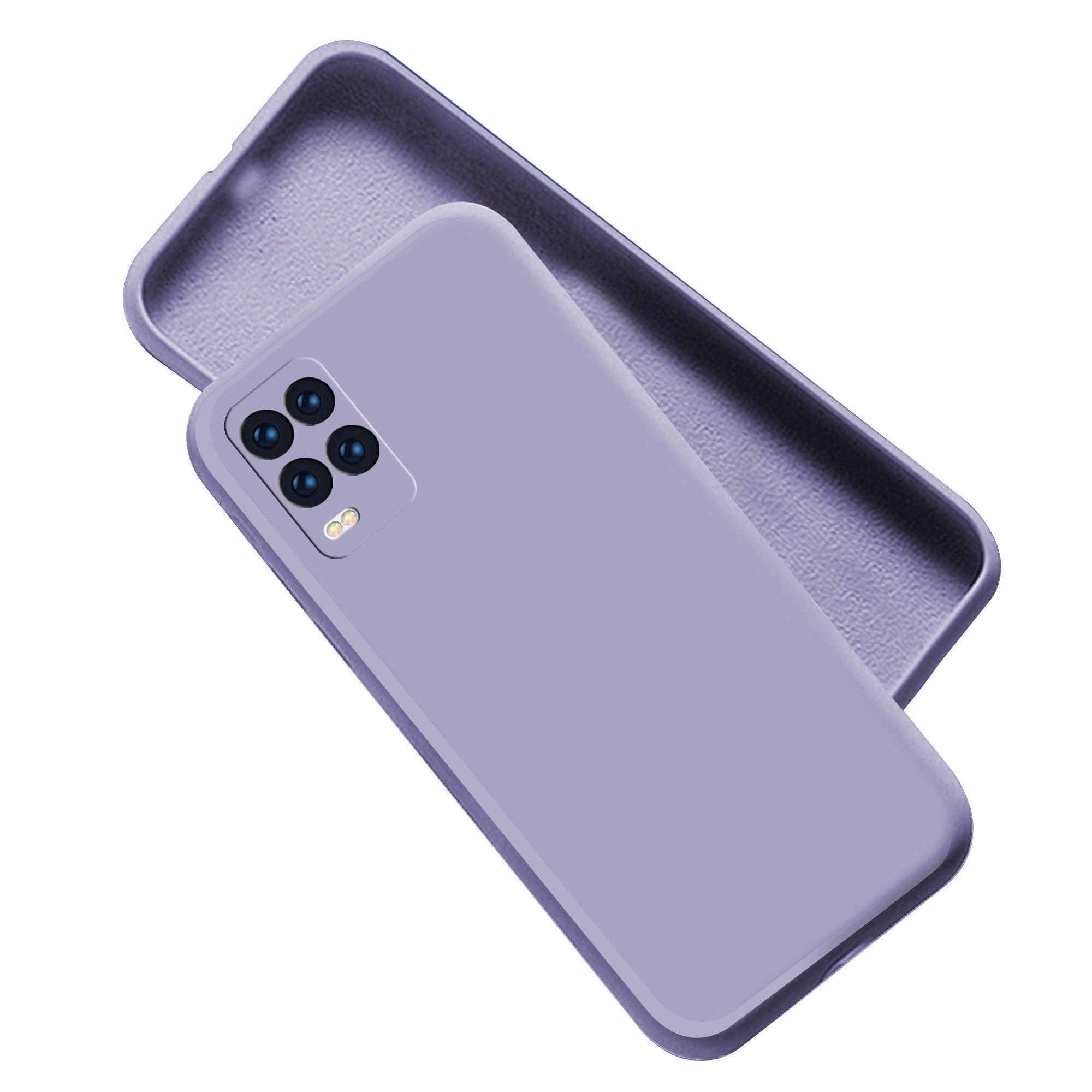 Realme 8 Pro Liquid Silicone Back Cover Case With TPU & Matte Finish - purple
