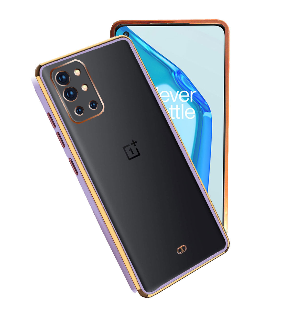 Electro Silicone Series Back cover Case For OnePlus 9r - Purple