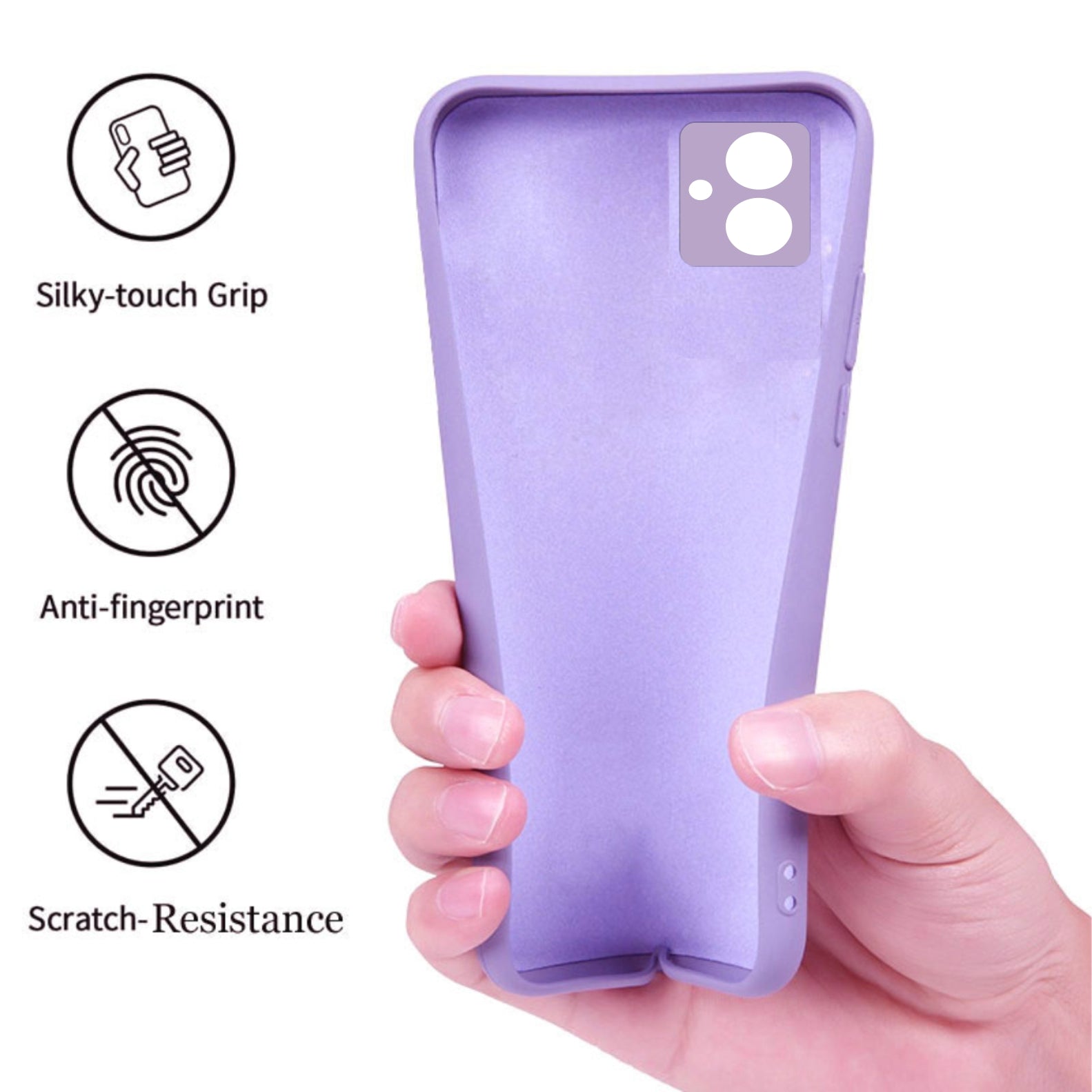 Samsung Galaxy M13 5G Liquid Silicone Back Cover Case With TPU & Matte Finish - Purple