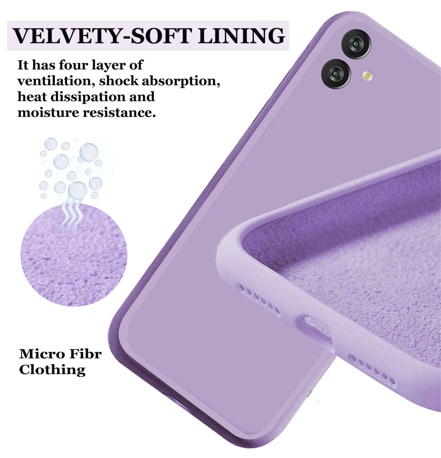 Samsung Galaxy M13 5G Liquid Silicone Back Cover Case With TPU & Matte Finish - Purple