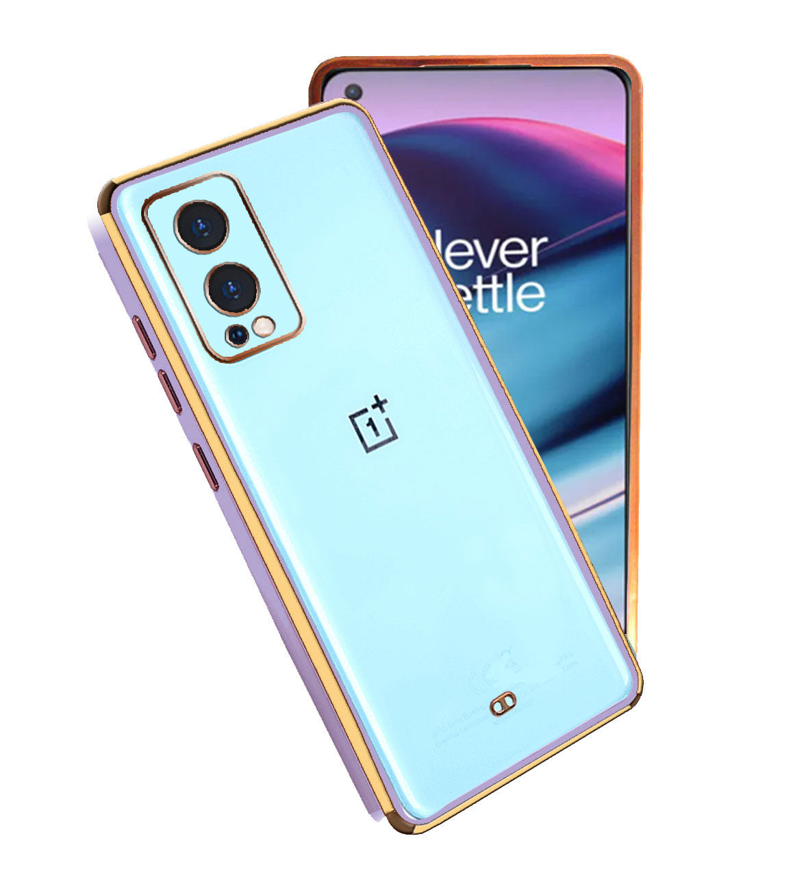 Electro Silicone Series Back cover Case For Oneplus Nord 2 5G - Purple