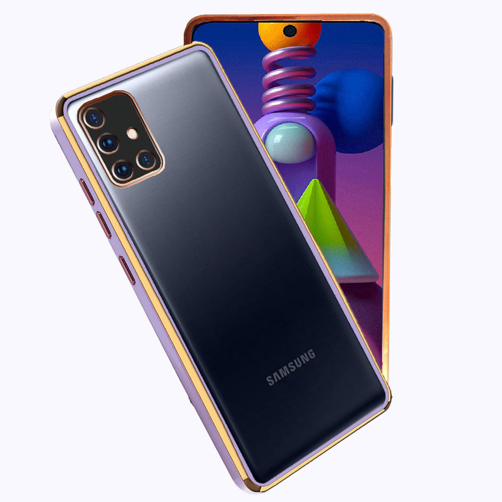 Electro Silicone Series Back cover Case For Samsung Galaxy M51- Purple