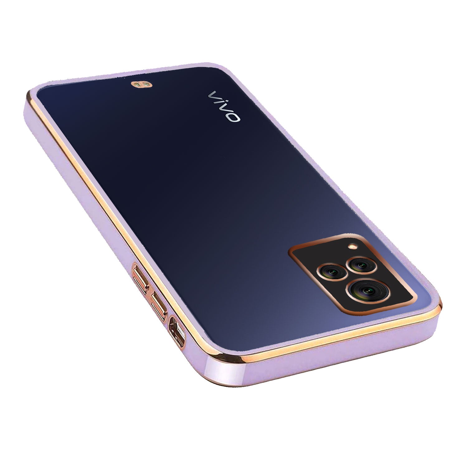 Electro Silicone Series Back cover Case For Vivo V21 5G - Purple