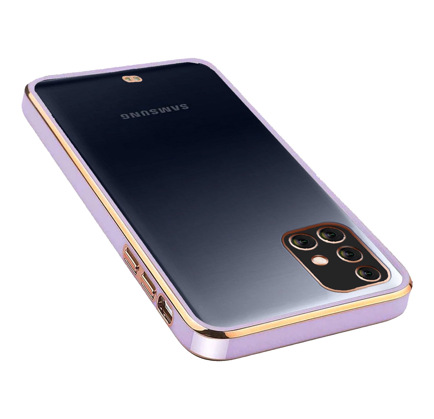 Electro Silicone Series Back cover Case For Samsung Galaxy M51- Purple