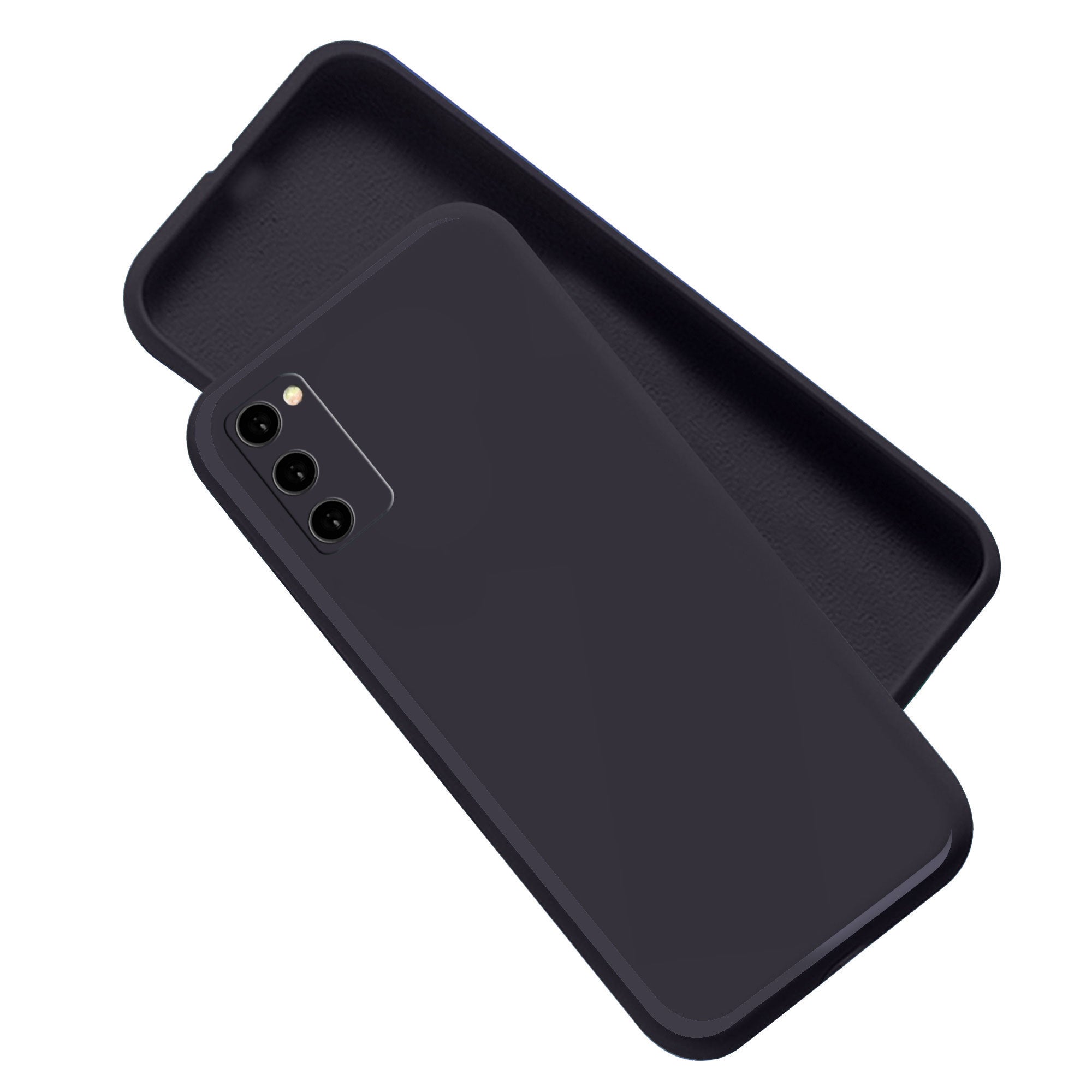 Liquid TPU Silicone Matte Back Cover Case For Samsung Galaxy S20 Fe - Black