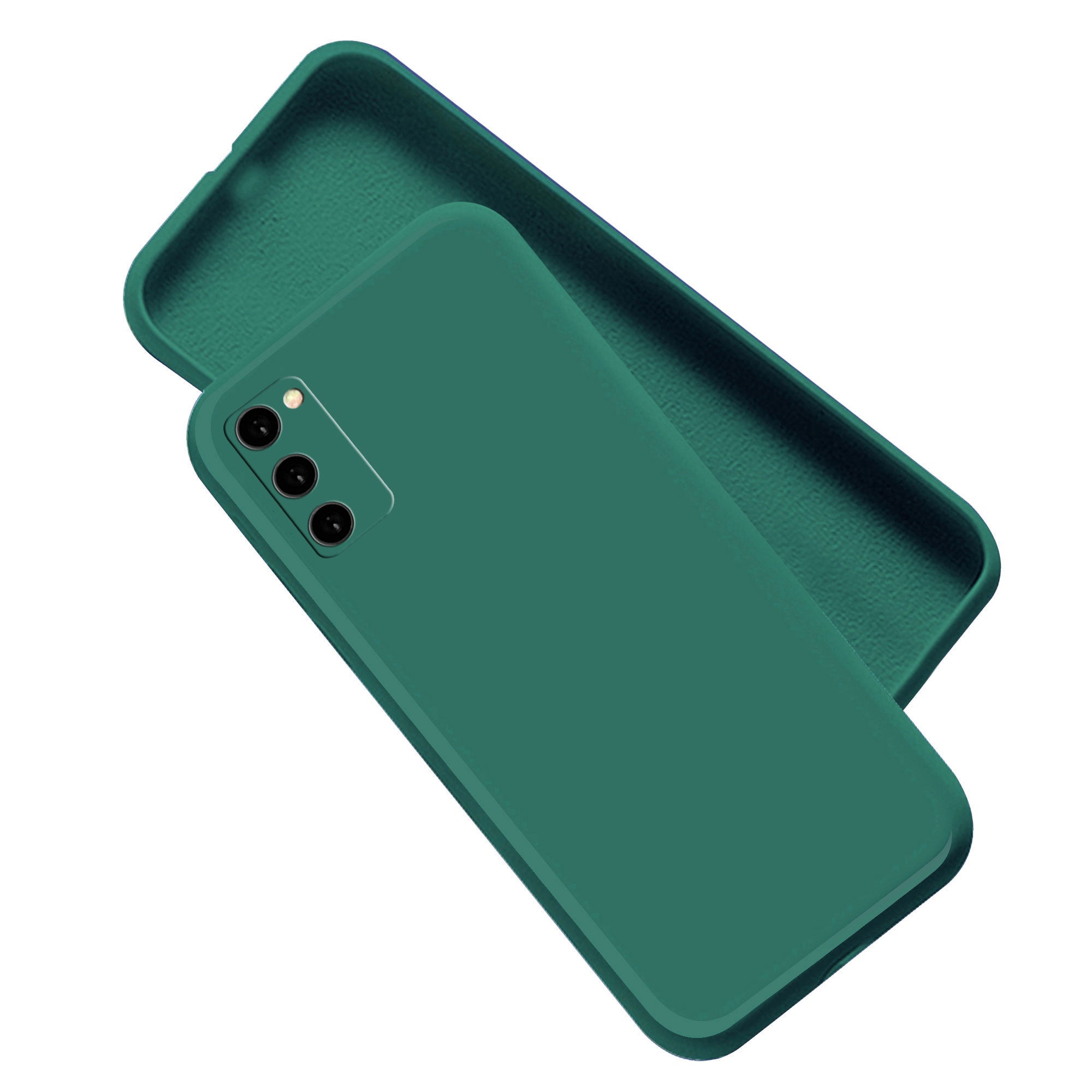 Liquid TPU Silicone Matte Back Cover Case For Samsung Galaxy S20 Fe - Dark Green