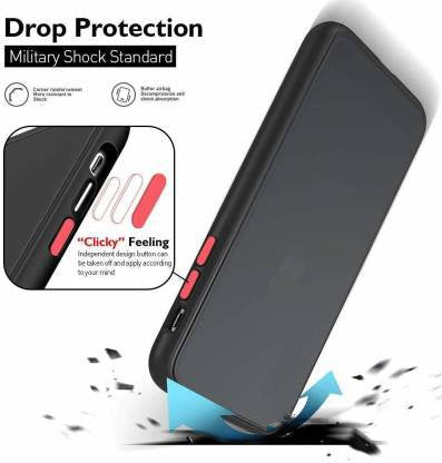 OnePlus 9 Pro Frosted Smoke Series Translucent Back Case Cover case- Black