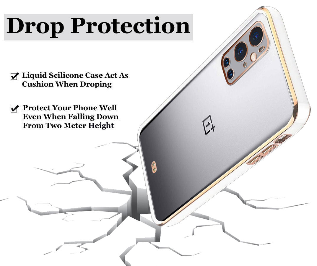 Electro Silicone Series Back cover Case For OnePlus 9 Pro - White