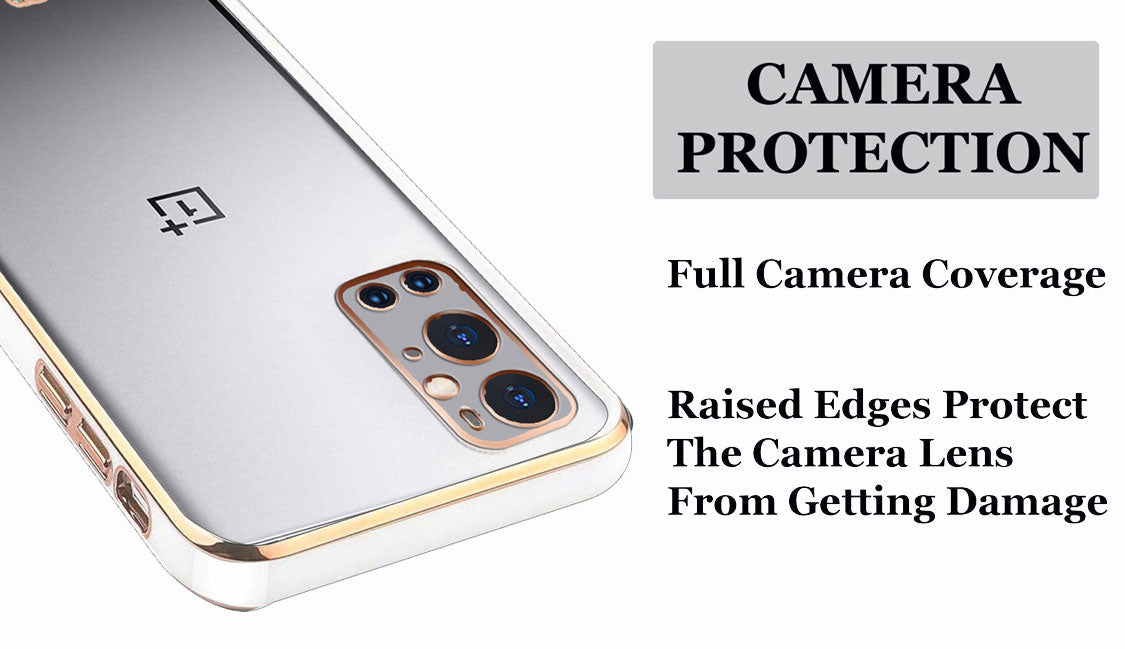 Electro Silicone Series Back cover Case For OnePlus 9 Pro - White