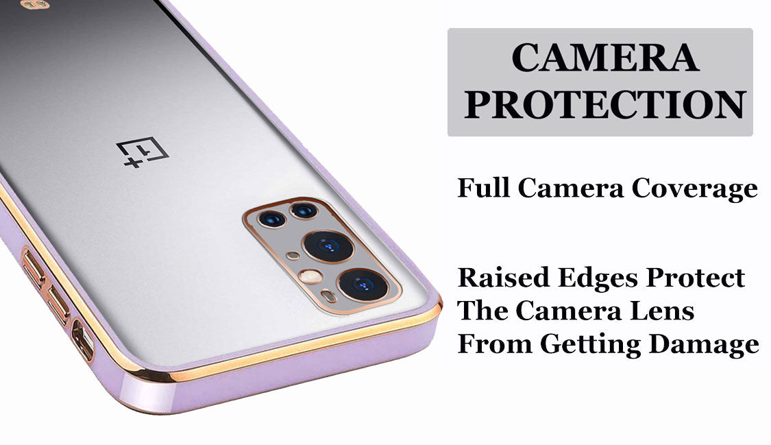 Electro Silicone Series Back cover Case For OnePlus 9 Pro - Purple