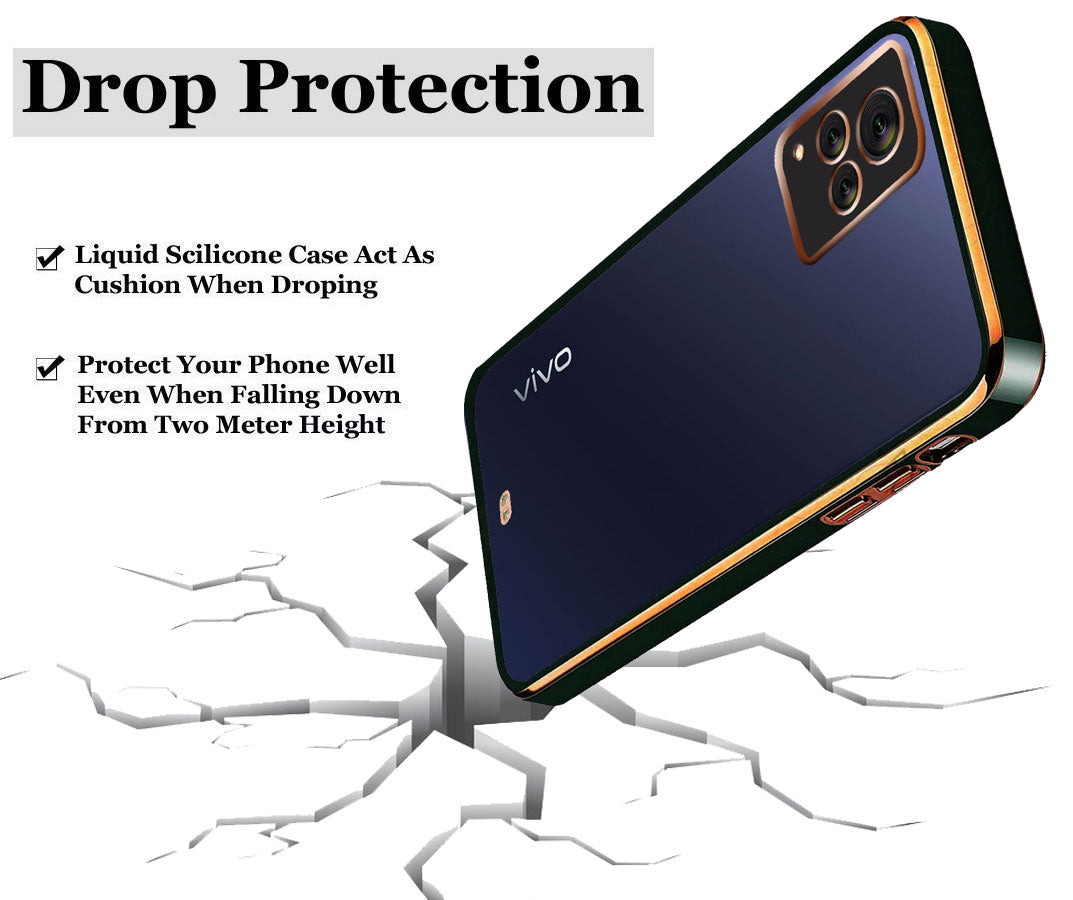Electro Silicone Series Back cover Case For Vivo V21 5G - Black