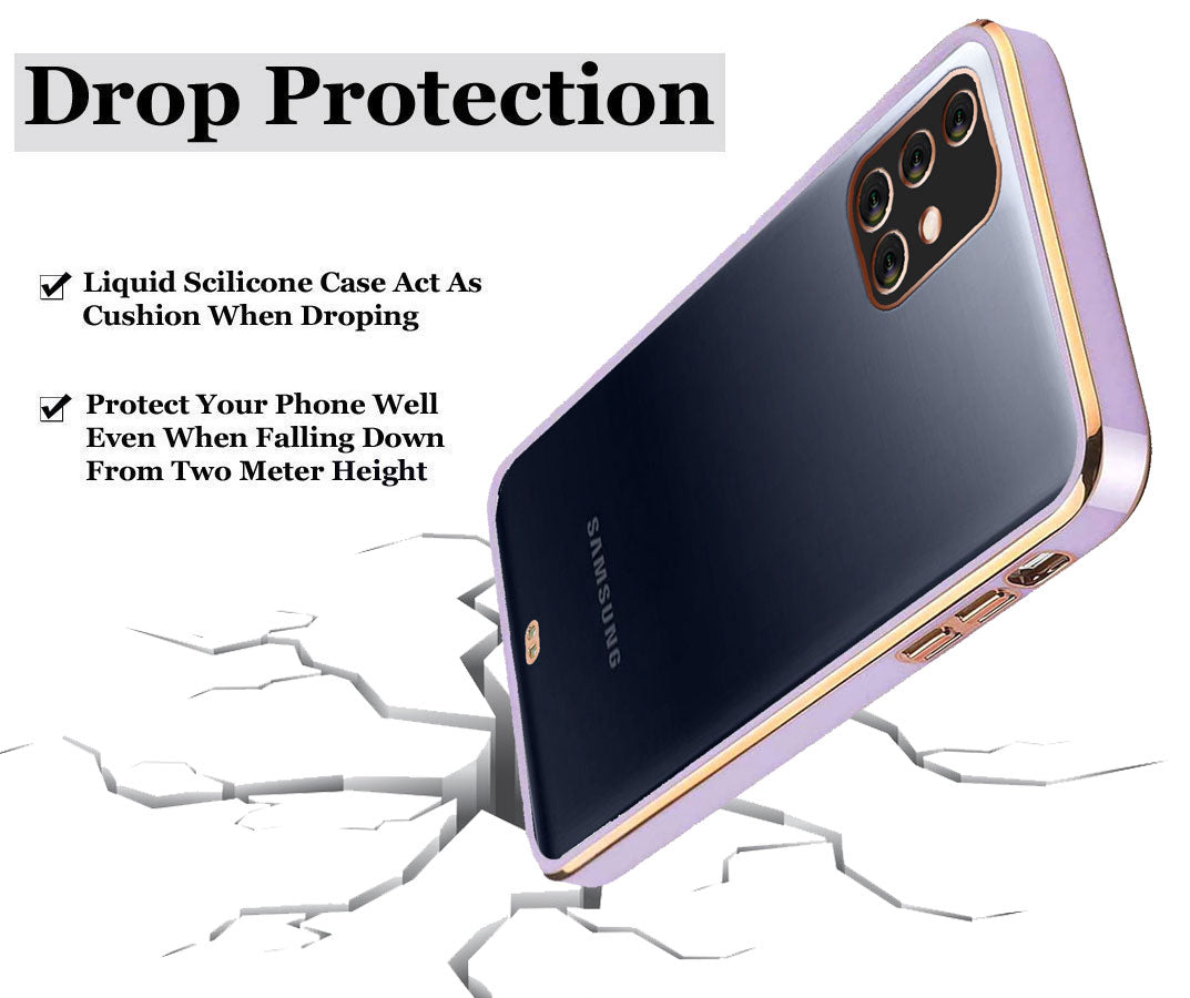 Electro Silicone Series Back cover Case For Samsung Galaxy M51- Purple