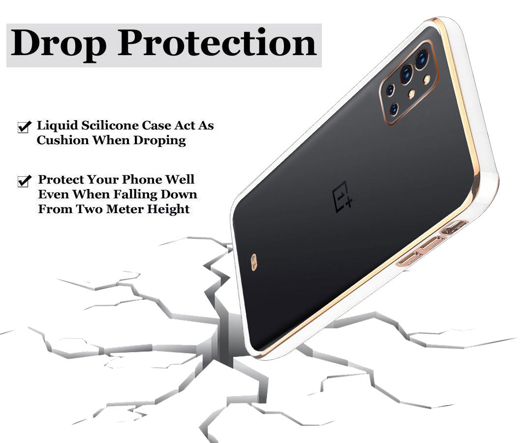 Electro Silicone Series Back cover Case For OnePlus 9r - White