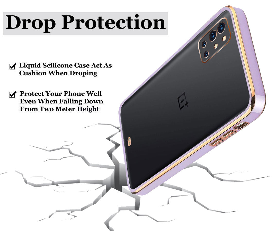 Electro Silicone Series Back cover Case For OnePlus 9r - Purple