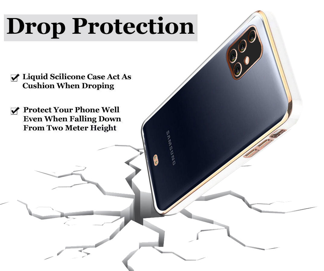 Electro Silicone Series Back cover Case For Samsung Galaxy M51- White