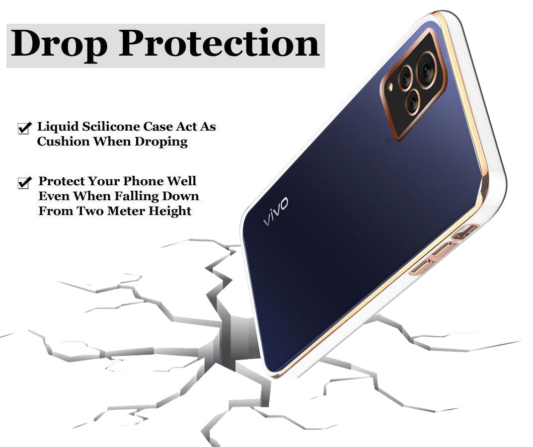 Electro Silicone Series Back cover Case For Vivo V21 5G - White