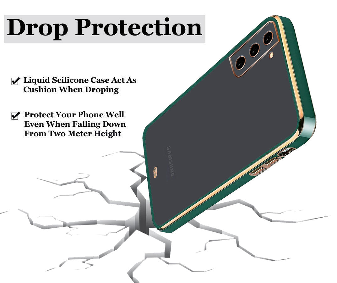 Electro Silicone Series Back cover Case For Samsung Galaxy S21 Plus - Green