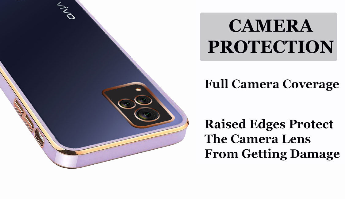 Electro Silicone Series Back cover Case For Vivo V21 5G - Purple