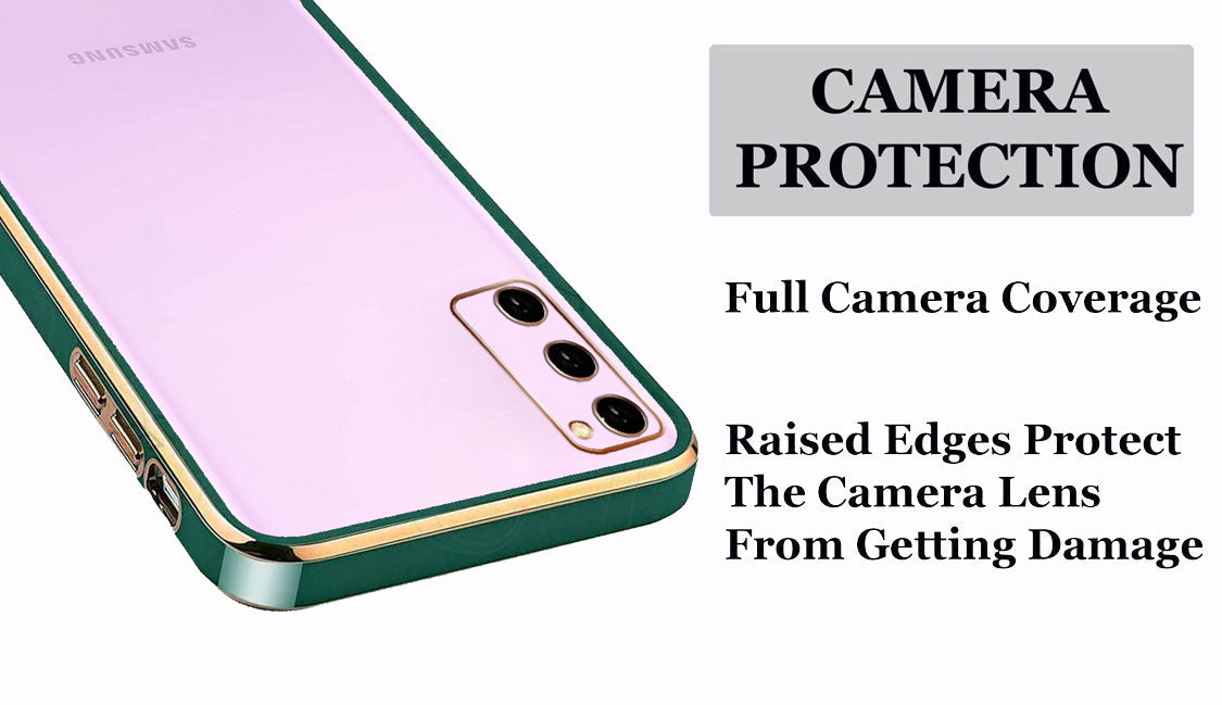 Electro Silicone Series Back cover Case For Samsung Galaxy S20 Fe / S20 Fe 5G-   Green