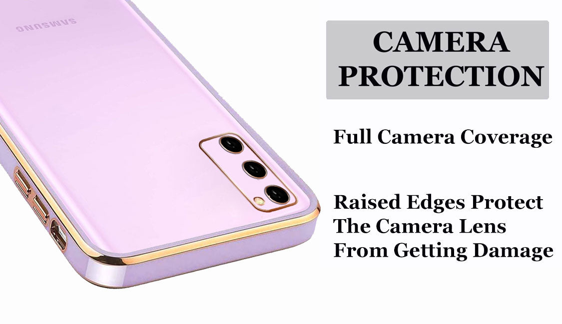 Electro Silicone Series Back cover Case For Samsung  Galaxy S20 FE - Purple