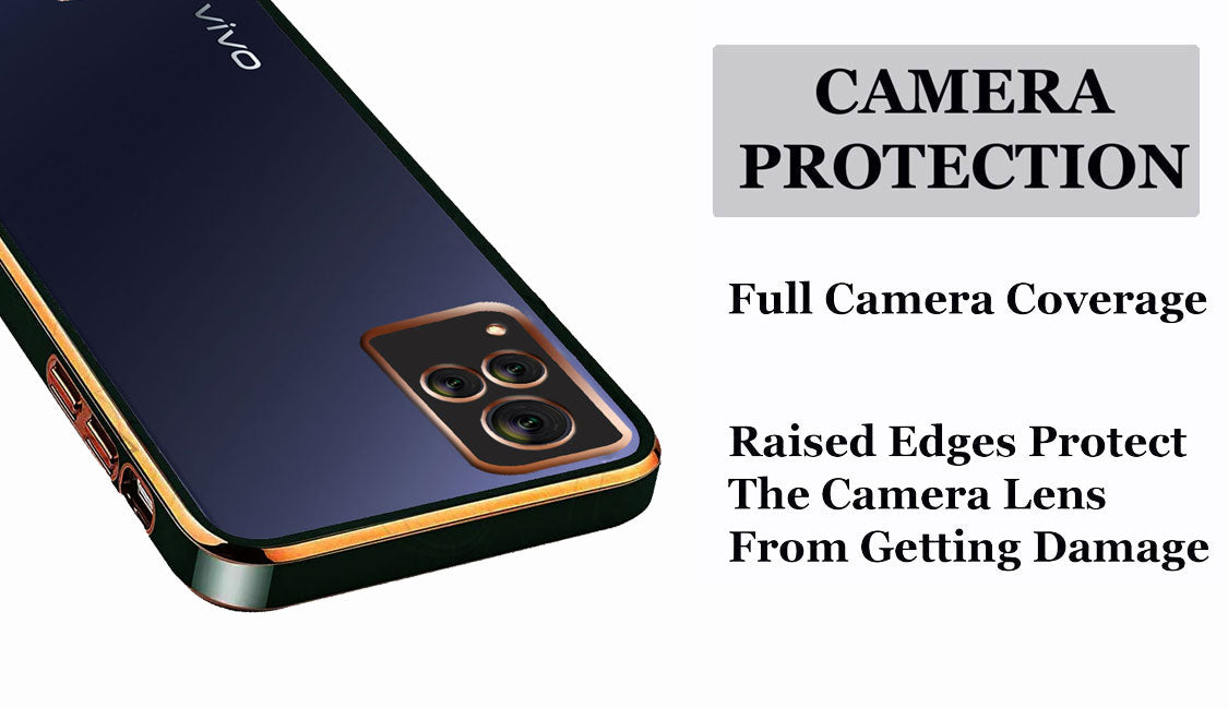 Electro Silicone Series Back cover Case For Vivo V21 5G - Black