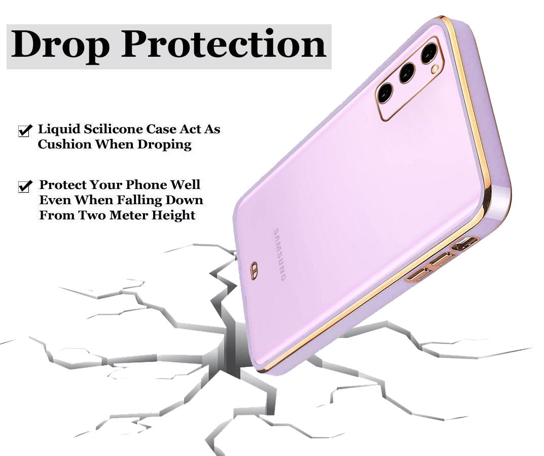 Electro Silicone Series Back cover Case For Samsung  Galaxy S20 FE - Purple