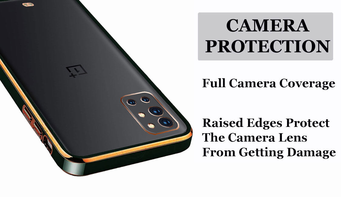 Electro Silicone Series Back cover Case For OnePlus 9r - Black
