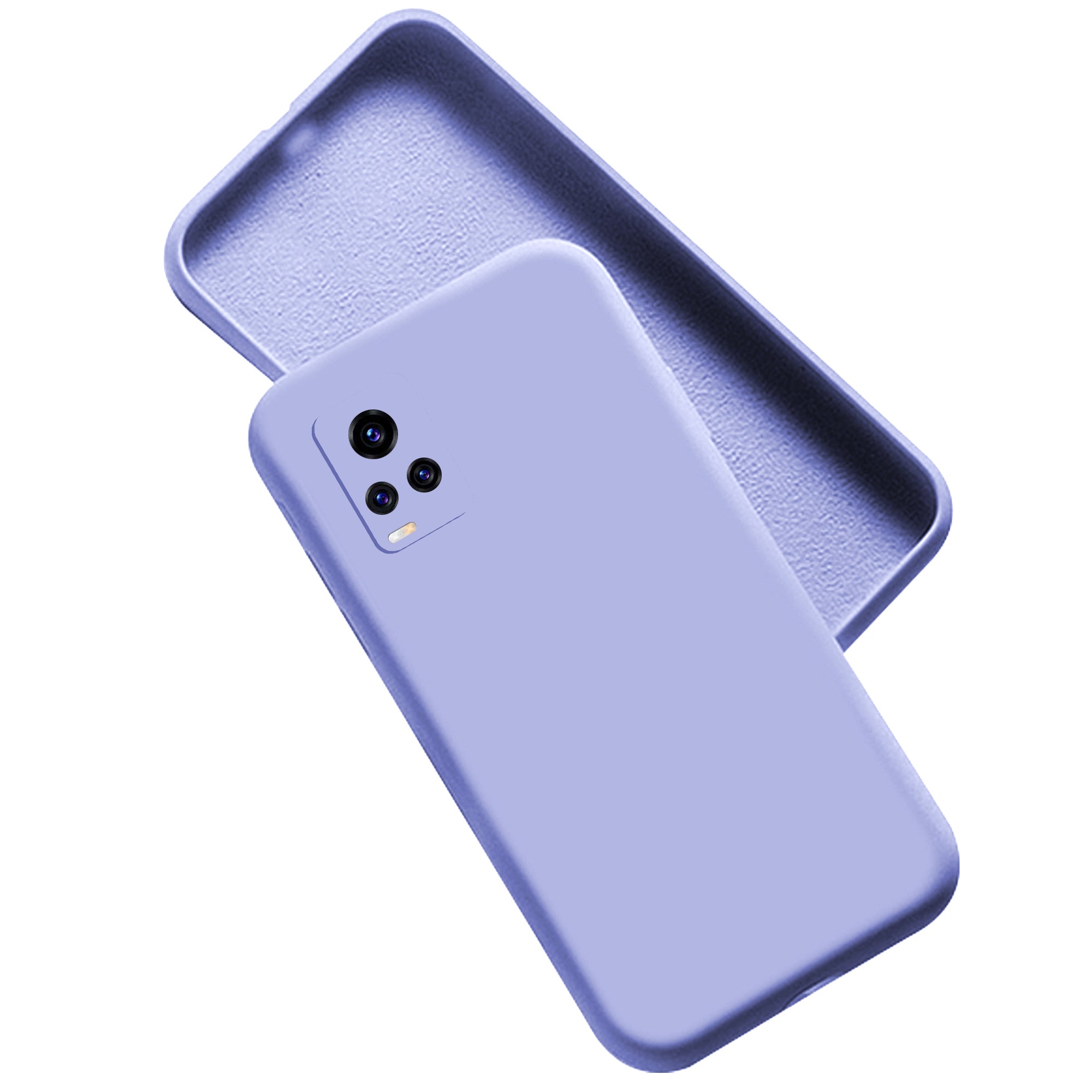 Vivo V20 Pro Liquid Silicone Back Cover Case With TPU & Matte Finish - Purple