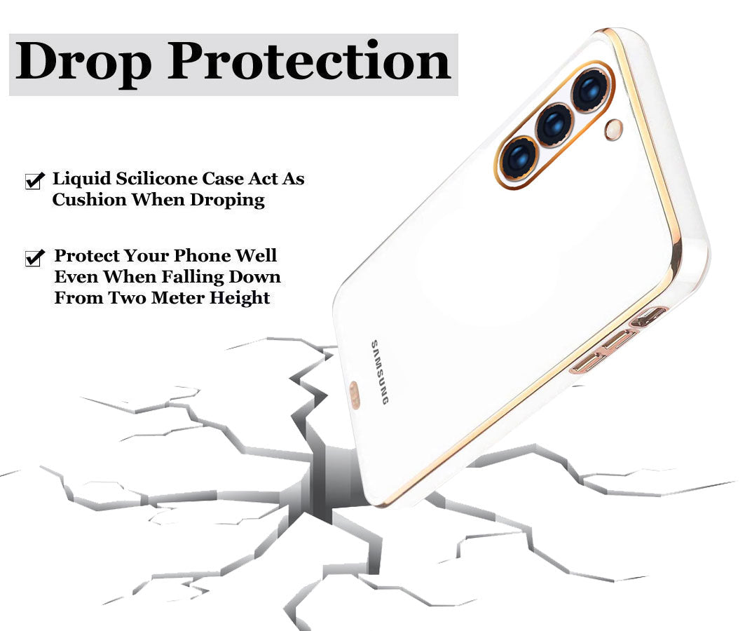 Electro Silicone Series Back cover Case For Samsung Galaxy S21 - White