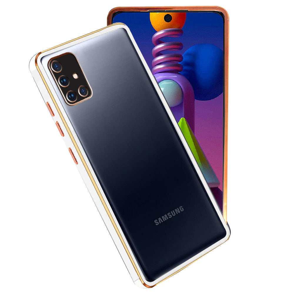 Electro Silicone Series Back cover Case For Samsung Galaxy M51- White