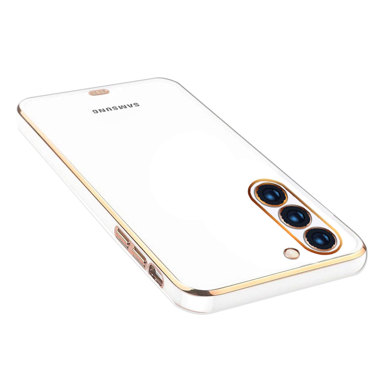 Electro Silicone Series Back cover Case For Samsung Galaxy S21 - White