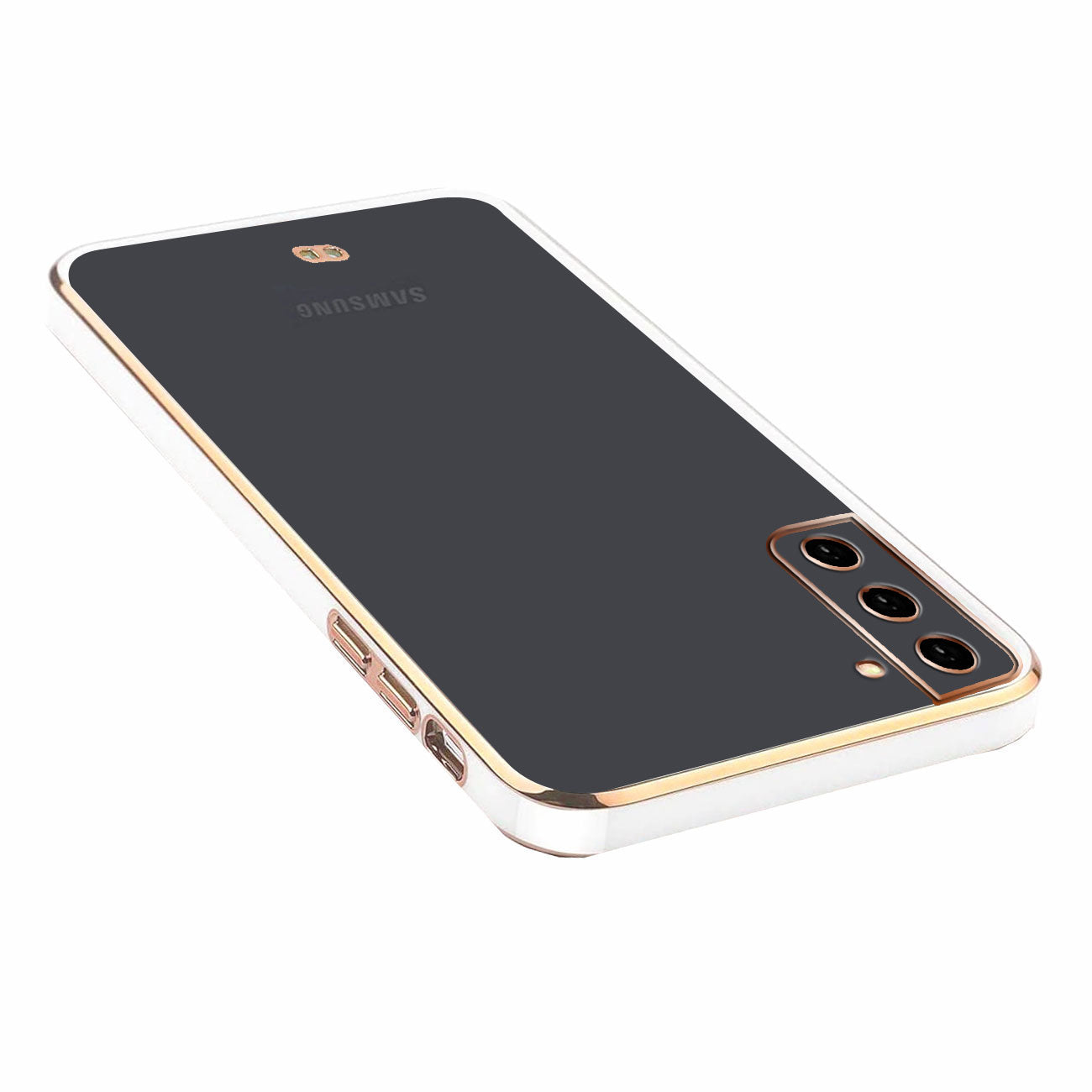 Electro Silicone Series Back cover Case For Samsung Galaxy S21 Plus - White
