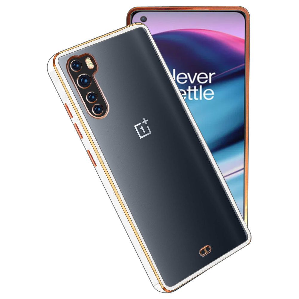 Electro Silicone Series Back cover Case For OnePlus Nord - White