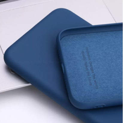 iQOO 7 Legend 5G Liquid Silicone Back Cover Case With TPU & Matte Finish - Blue